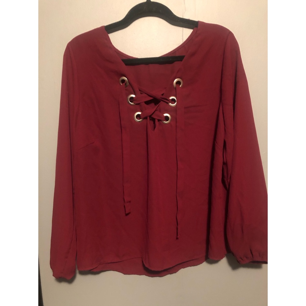 ❤️ CR ❤️ Holiday Tie Up Blouse